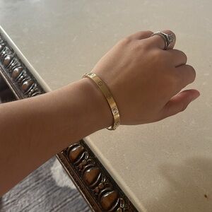 18K gold love bracelet custom made by my jeweler